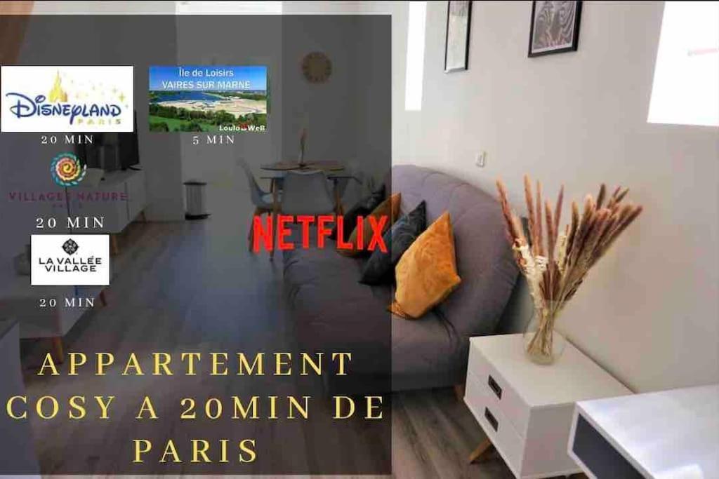 Appartement Duplex Proche Disney Et Paris Vaires-sur-Marne Εξωτερικό φωτογραφία